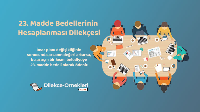 23. madde bedeli hesaplanması dilekçe örneği