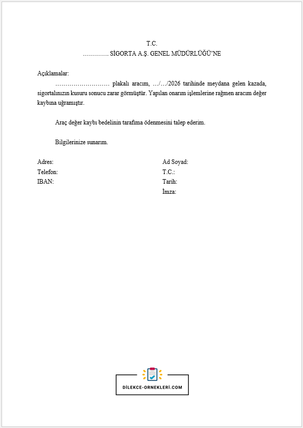 Kaza Sonrası Araç Değer Kaybı Başvurusu Nasıl Yapılır?