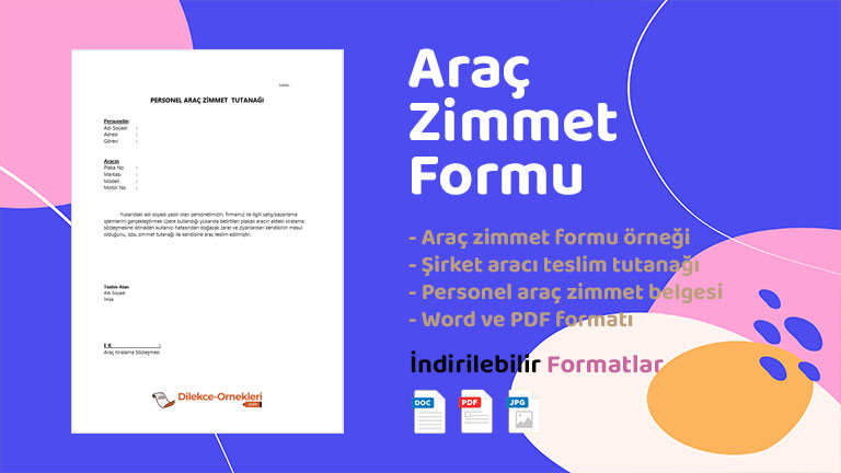 araç zimmet belgesi, tutanağı